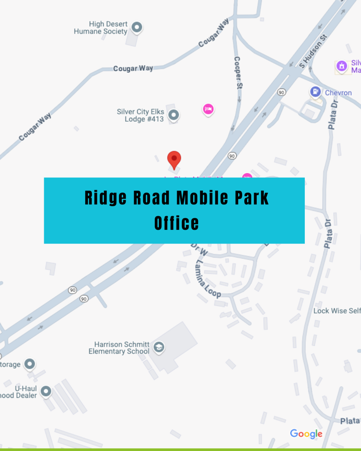 Map to the Ridge Road Mobile Park office